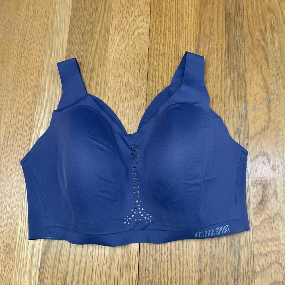 Victoria Sport Angel Max High Impact Sports Bra Blue 36DDD Laser Cut Perforated